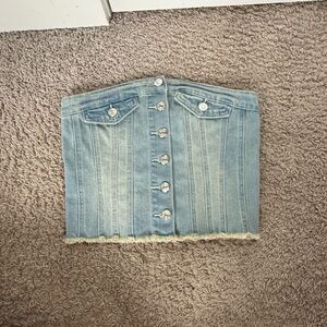 Forever 21 denim strapless top